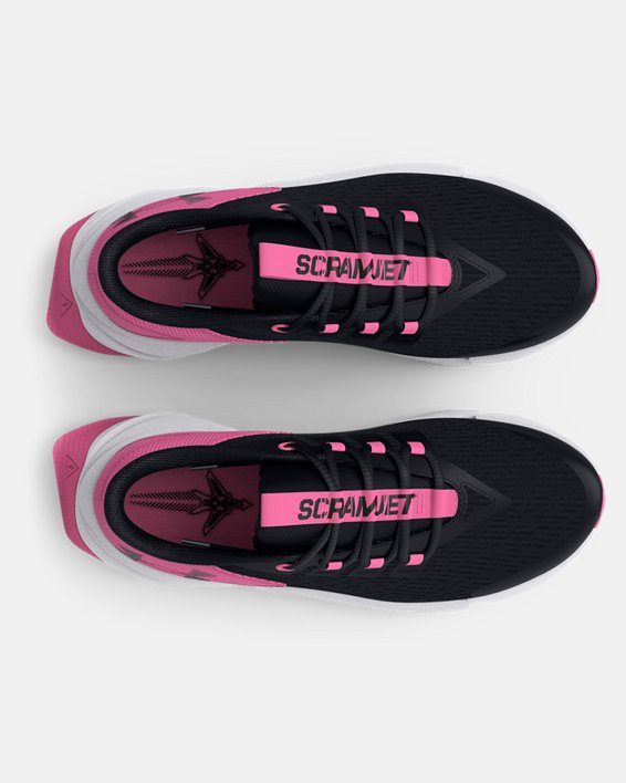 Girls' Grade School UA Scramjet 5 Running Shoes, Black, pdpMainDesktop image number 2